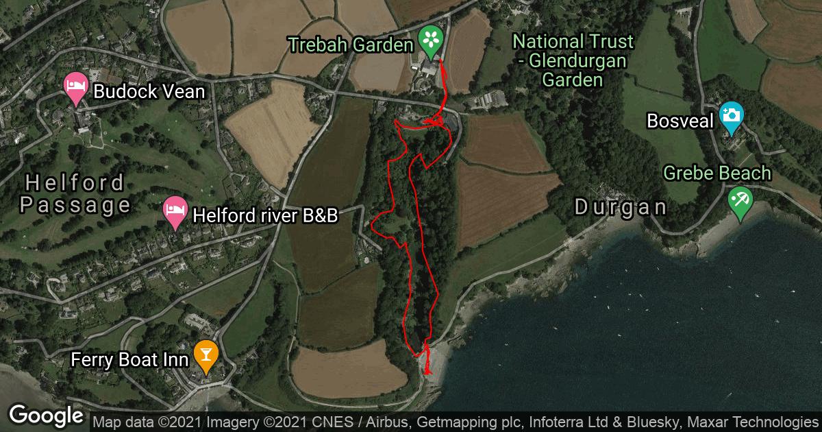 GPS Track Details Trebah Gardens Again GPS Track Details Trebah Gardens Again